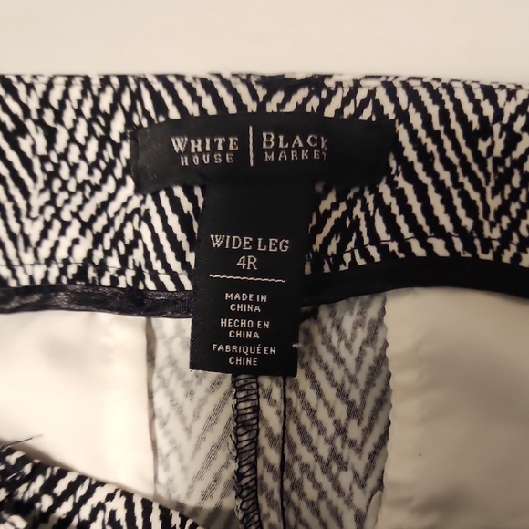 White House Black Market Monochrome Wide Leg Pants - Picture 2 of 9